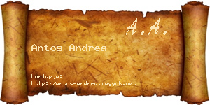 Antos Andrea névjegykártya